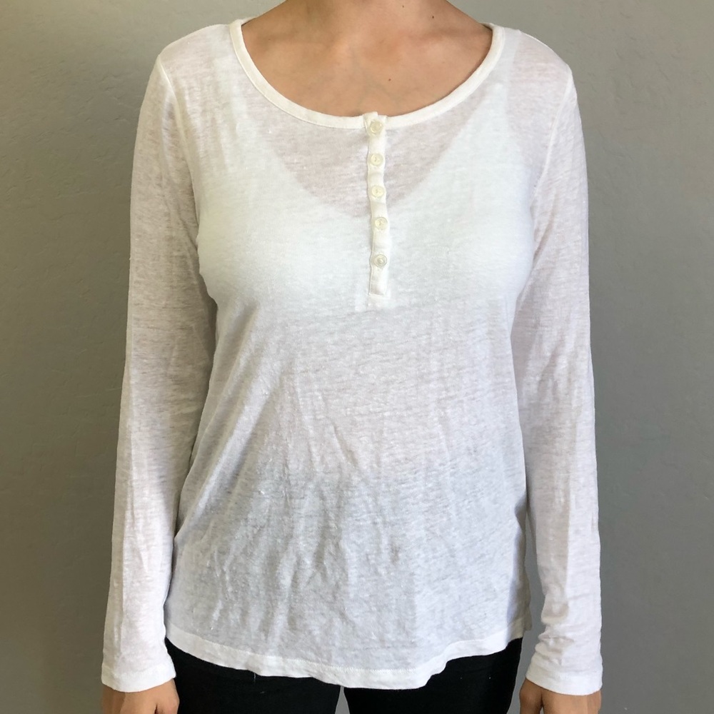 Banana Republic White Long Sleeve Shirt